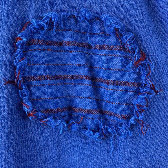 Oh My Gauze! Button Front Tunic Top Size XL/2X/3X Blue Beach Resort - Picture 6 of 8